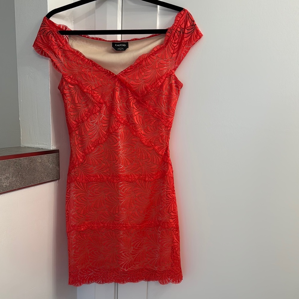 Red Lace Bodycon Dress